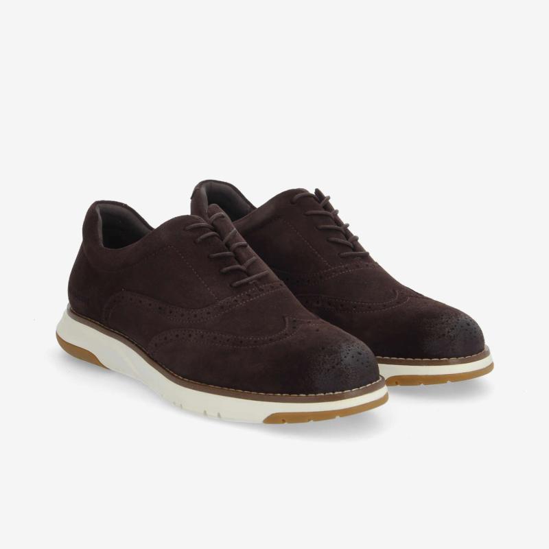 ECHO II BROGUE M - OILY SUEDE - MARRON